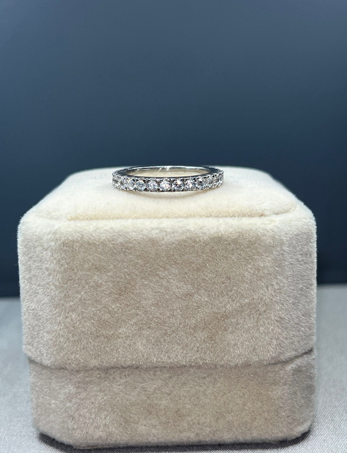 Eternity  Moissanite Diamond Ring Solid Sterling 925 Silver Wedding Band