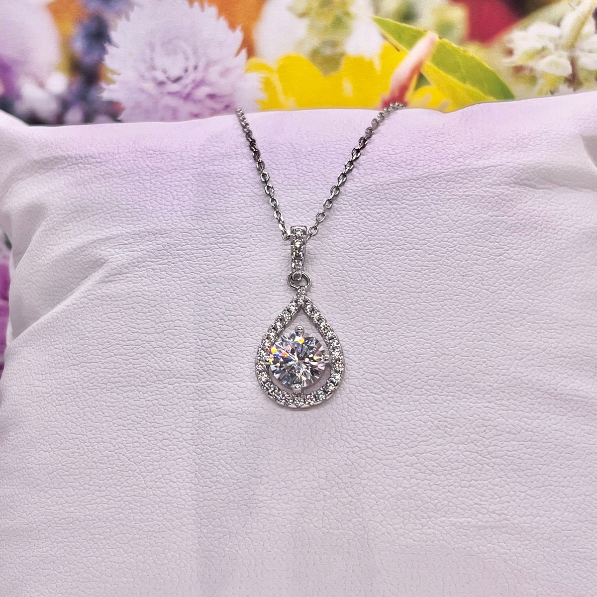 Moissanite Diamond 925 Sterling Silver Necklace - 1 Carat
