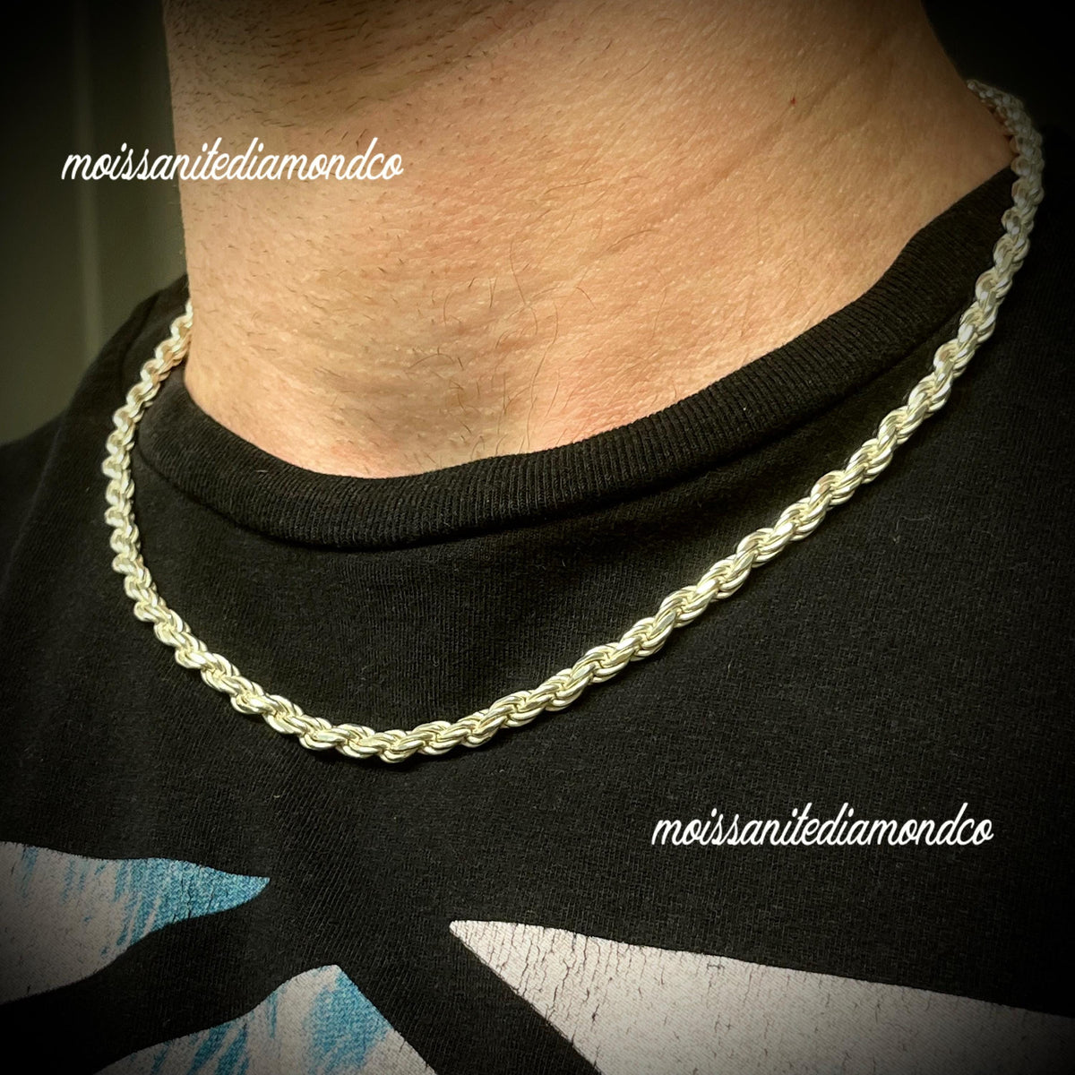 Men's 4.7MM Solid 925 Italian Silver Chain