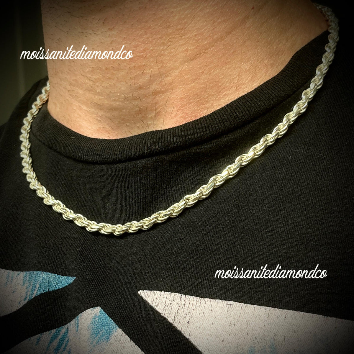 Men's 4.7MM Solid 925 Italian Silver Chain