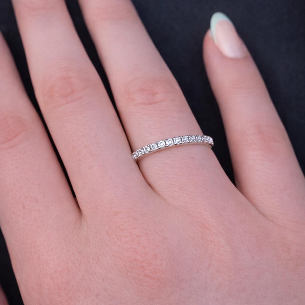 Moissanite Eternity Band : 925 Sterling Silver
