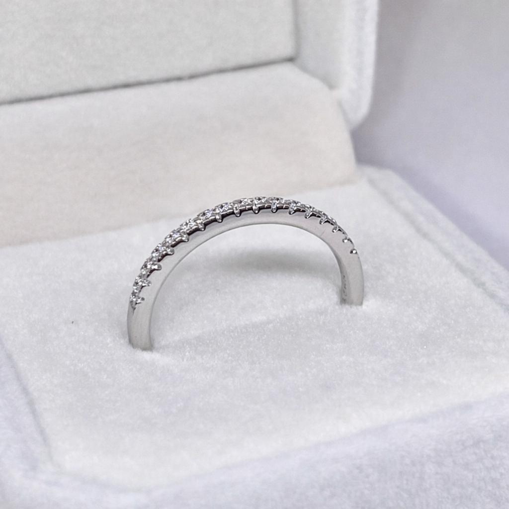 Moissanite Eternity Band : 925 Sterling Silver