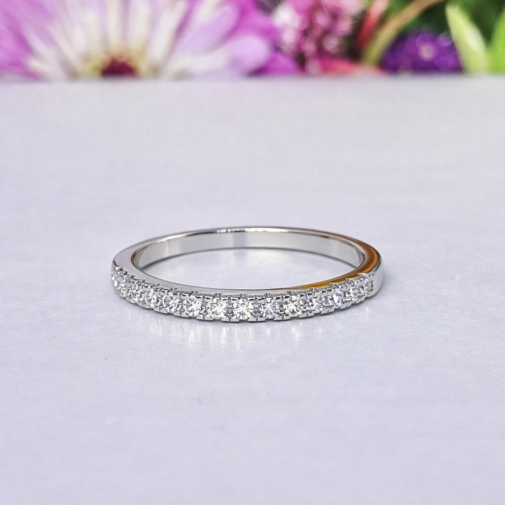 Moissanite Eternity Band : 925 Sterling Silver