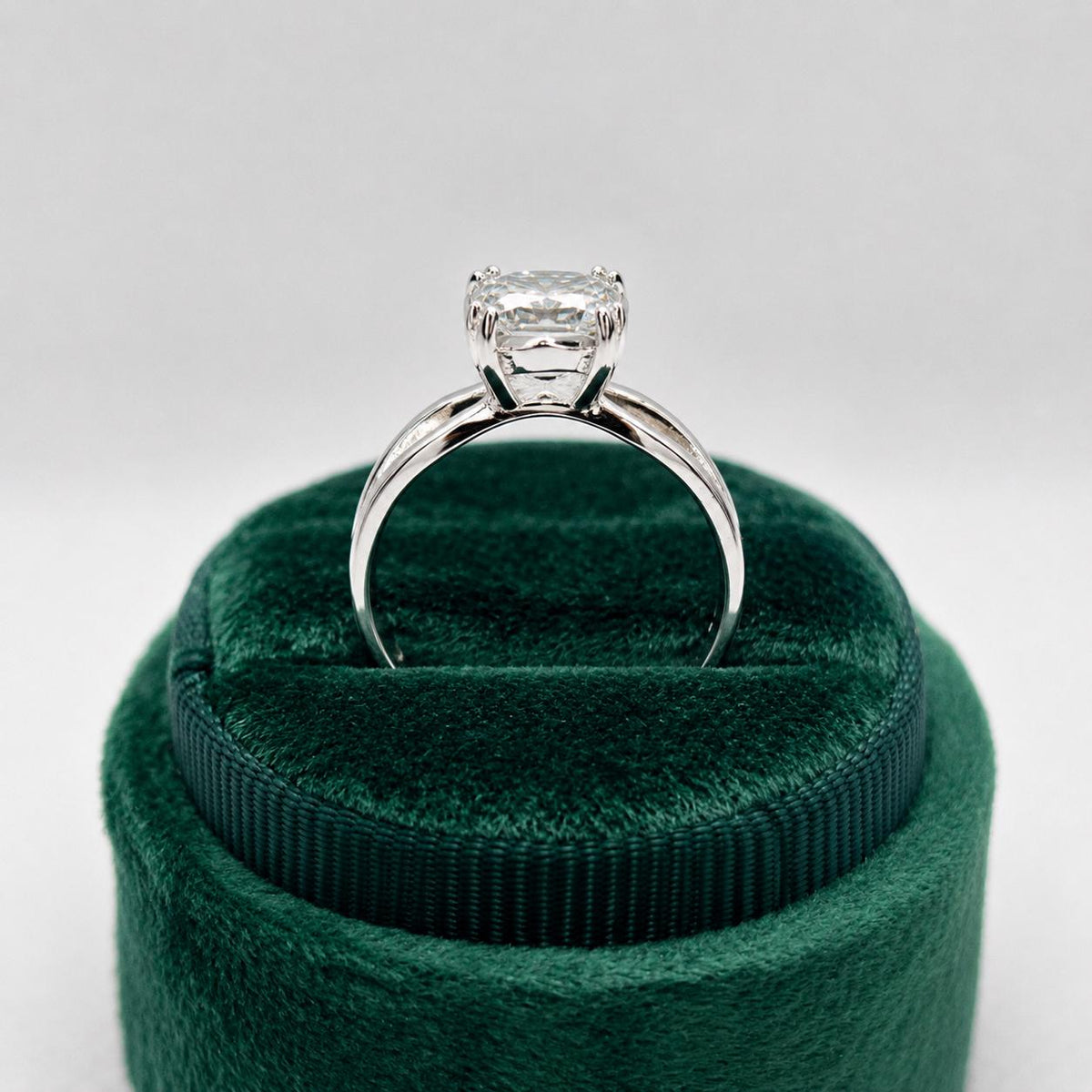 Princess Cut 1 CT Moissanite Engagement Ring: 925 Sterling Silver Anniversary